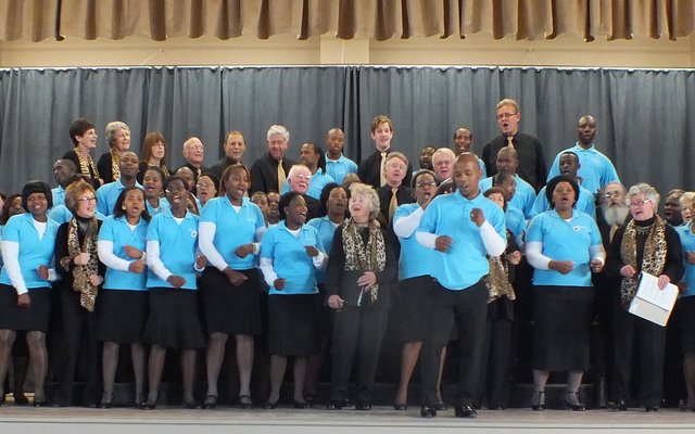 Die gesamentlike optrede deur Pro Musica Koor en Abagold Koor